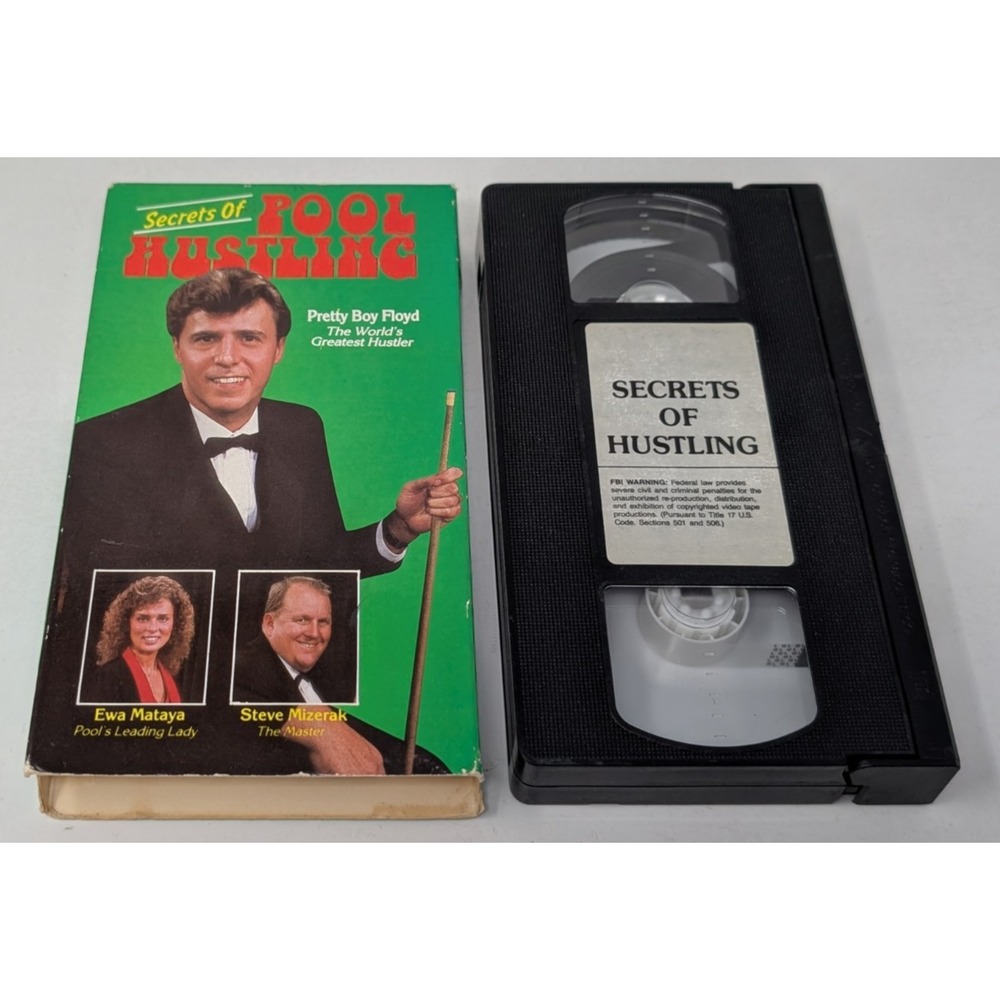 Secrets of Pool Hustling with Pretty Boy Floyd VHS Instructional Video Guide VTG